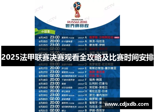 2025法甲联赛决赛观看全攻略及比赛时间安排